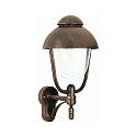 Outdoor Wall luminaire Country style double dome 2 Type No. 0688, IP44, E27  QA55 max. 57W, cast alu, glass, brown brass matt
