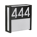 House number cover 32 for LED Outdoor Wall luminiare Type No. 6401 (ALB-626401), individually lasered, black