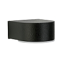 Outdoor LED Wall luminaire Type No. 0233, IP44, 230V AC/DC, 3W 3000K 330lm, cast alu / safety glass satin, black matt