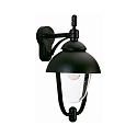 Outdoor Wall luminaire Country style double dome 1 Type No. 0689, IP44, E27  QA55 max. 57W, cast alu glass clear, black matt