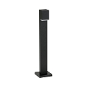 LED Bollard light Type No. 2065, IP44, height 70cm, 230V AC/DC, 3.2W 3000K 330lm, cast alu / acrylic satin / clear, black