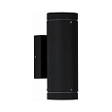 Outdoor Wall Spot Type No. 2198 - 2-sided, IP44, 2x GU10 PAR16 max. 50W, fixed, cast alu / borosilicate glass, black