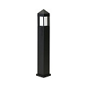 Bollard light Type No. 2241, IP44, height 90cm, E27 QA55 max. 57W, cast alu / opal glass cylinder, black matt