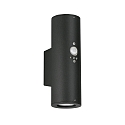 Outdoor Wall Spot Type No. 2481 with motion sensor - 2-sided, wide/wide, IP44, 2x GU10 PAR16 50W, fixed, black