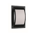 Outdoor Wall and Ceiling luminaire Type No. 6199, IP44, 20 x 30cm, E27 QA55 max. 57W, cast alu / opal glass, black matt