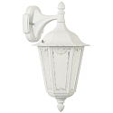 Outdoor Wall luminaire Country style Type No. 1819, hanging with wall bracket, IP23, E27 QA55 57W, cast alu / glass, white