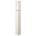 Bollard light Type No. 2066 with motion detector 90�, IP44, height 90cm, E27 max. 20W (LED), cast alu / opal glass, white
