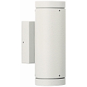 Outdoor Wall spot Type No. 2198 - 2-sided, IP44, 2x GU10 PAR16 max. 50W, rigid, cast alu / borosilicate glass, white matt