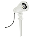 LED Erdspie�-Strahler Typ Nr. 2354, IP54, 8W 3000K 800lm 30�, verstellbar, dimmbar, mit Steckerkabel, Wei� matt