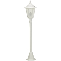 Path light Country style Type No. 4142, 115cm, E27 QA55 max.57W, cast alu / cathedral glass, white