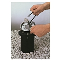 Albert Erd-Einbausockel Typ Nr. 0011 f�r Albert Energies�ulen / Leuchten, L�nge 50cm, Flansch-� 23cm, rund, Aluminium, schwarz