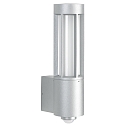 Outdoor Wall luminaire Type No. 0215 with motion detector (Type No. 0221), IP44, E27 max. 20W, cast alu / opal glass, white
