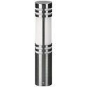 Pedestal luminaire Type No. 0559 stainless steel, IP44, height 50cm, 1x G24d-2 TC-D 18W, stainless steel / opal glass