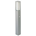 Pollerleuchte Typ Nr. 2066 mit Bewegungsmelder 90�, IP44, H�he 90cm, E27 max. 20W (LED), Alu-Guss / Opalglas, Silber matt
