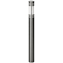 Bollard light Type No. 2068 stainless steel, IP44, height 90cm, E27 max. 20W (LED), stainless steel / opal glass