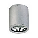 Au�endecken-Strahler Typ Nr. 2130, Aufbau, IP44, � 11cm / H 12.5cm, E27 PAR30 max. 75W, starr, Silber matt