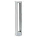 LED Bollard light Type No. 2242, IP54, flat light distributor, 90cm, 10W 3000K 480lm, cast alu / opal, dimmable, silver