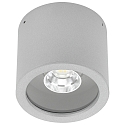 LED Au�endecken-Strahler Typ Nr. 2319, IP44, � 11cm, 8W 3000K 800lm 30�, schwenkbar 30�, Silber matt