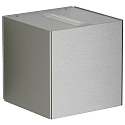 LED Outdoor Wall spot Type No. 2374 - 2-sided, tight/wide, cube, IP44, 2x 3W 3000K 330lm, rigid, stainless steel