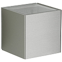 LED Outdoor Wall spot Type No. 2375 - 2-sided, wide/wide, cube, IP44, 2x 3W 3000K 330lm, rigid, stainless steel, clear