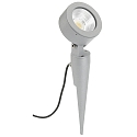 LED Spie�strahler Typ Nr. 2390, IP54, 12W 3000K 1200lm 30�, dreh- und schwenkbar, dimmbar, Alu-Guss / Glas, Silber matt