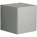 LED Outdoor Wall spot Type No. 2412 - 2-sided, tight/tight, cube, IP44, 2x 6.7W 3000K 600lm, rigid, stainless steel / lens
