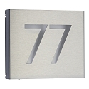 illuminated house number TYPE NO 6012 1-digit, 2-digits IP44, stainless steel, opal dimmable