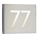 Albert illuminated house number TYPE NO 6012 1-digit, 2-digits IP44, stainless steel, opal dimmable