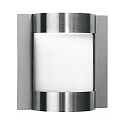 Au�enwandleuchte Typ Nr. 6187, halbrund, IP44, E27 QA55 max. 57W, Edelstahl / Opalglas