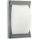 Outdoor Wand- und Deckenleuchte Typ Nr. 6217, IP44, konkav / konvex, E27 QA55 max. 57W, Edelstahl matt / Opalglas