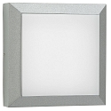 Outdoor LED Wall and Ceiling luminaire Type No. 6562, IP54 IK08, 32 x 32cm, 20W 3000K 2000lm, cast alu, dimmable, silver matt