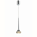 LED pendant luminaire SP FAIRY, 7.4W, 2700K, 565lm, IP20, chrome, amber glass