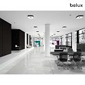 Belux LED Pendelleuchte KOI-Q, UGR <13, Abhängung 200cm, DALI dimmbar, 3000K, Weiß