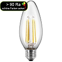 HWH Blulaxa LED Filament Lamp Candle 4,5W E27 warmwhite, glass (clear) CRI > 90