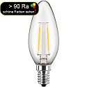 HWH LED Filament lamp candle E14, 4,5W, 470lm, 2700K warmwhite, 300�, glass clear CRI >90