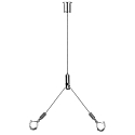 Blulaxa Y-wire suspension-set for LED Panel 29.5x29.5cm / 62x62cm / 29.5x119.5cm, consisting of 2 ropes