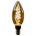 HWH LED Leuchtmittel Kerzenform, E14, 2.5W, 1800K 125lm, Glas Gold VSS