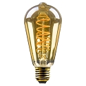 LED Lamp ST64, 5W, E27, 250lm, 1800K, glass gold VBS