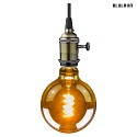 HWH LED Globelampe G125, E27, 5W 1800K 250lm, Glas gold VBS