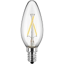 LED Lamp candle, 2,5W (25W), E14, 250lm, 2700K, glass clear