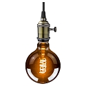 HWH LED Lamp Globe G125, 5W, E27, 140lm, 1800K, glass smoky VBS