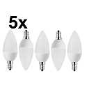 LED lamp candle set of 5 E14 5W 470lm 2700K 200� CRI > 80 