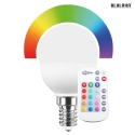 LED SMD Lampe G45, E14, 5,5W, 470lm, 2700K, RGB 
