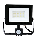 HWH floodlight swivelling, with sensor IP44, black 