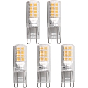 pin socket lamp set of 5 G9 2,6W 320lm 3000K 300� 