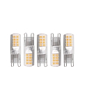 HWH LED Stiftsockellampe, 5er Set, 300�, G9, 2,6W, 3000K, 320lm