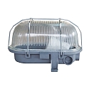 HWH damp-proof luminaire BASIS oval E27 IP44, grey