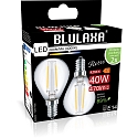 HWH LED Filament Lampe G45, 2er Set, 300�, E14, 4,5W, 4000K, 470lm