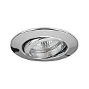 Recessed LV spot, IP20, 12V AC, GX5.3 max. 50W, round, swivelling