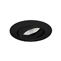 recessed luminaire round, swivelling GX5,3 IP20, black dimmable